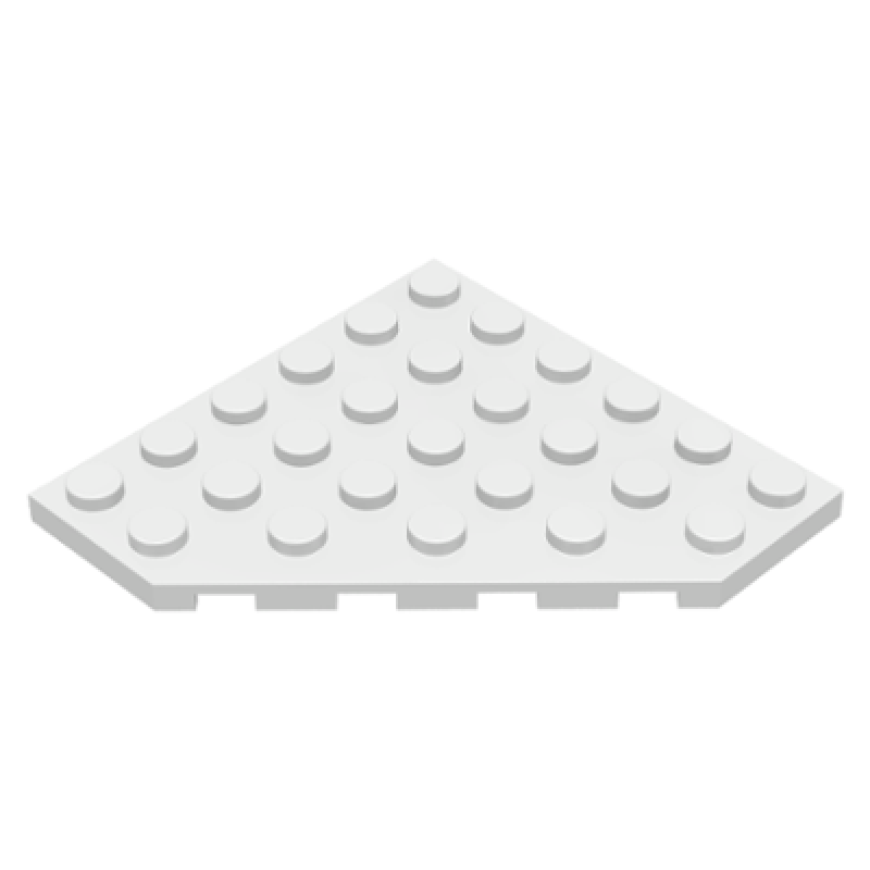 Wig, Plaat 6x6 afgesneden hoek White